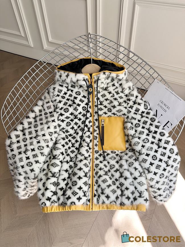 Colestore Louis Vuitton Monogram Mink Bomber Jacket - 1