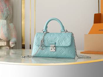 Colestore Louis Vuitton Nano Madeleine Monogram Empreinte Leather Azur Frost 21 x 12.5 x 6 cm