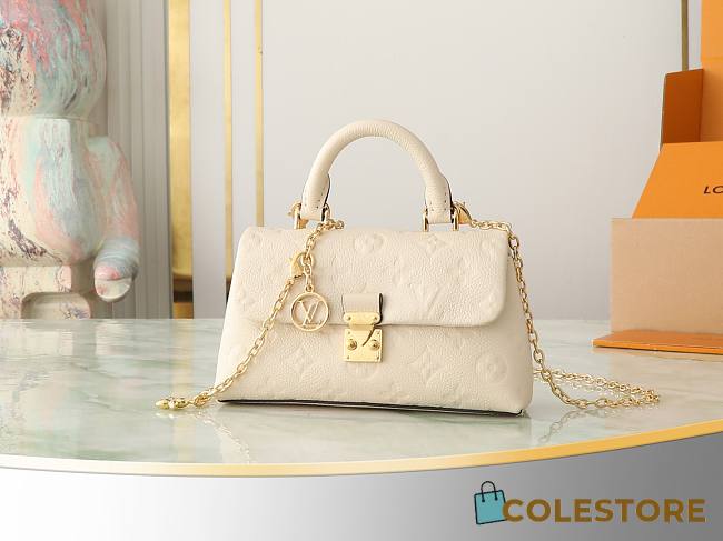 Colestore Louis Vuitton Nano Madeleine Monogram Empreinte Leather Cream 21 x 12.5 x 6 cm - 1