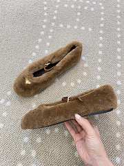 Colestore Prada Shearling Ballerinas Caramel - 6