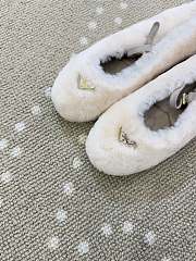 Colestore Prada Shearling Ballerinas White - 3