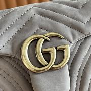 Colestore Gucci GG Marmont Medium Shoulder Bag Dusty Blue Suede 26x15x7cm - 2