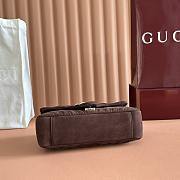 Colestore Gucci GG Marmont Medium Shoulder Bag Brown Suede 26x15x7cm - 6