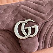 Colestore Gucci GG Marmont Medium Shoulder Bag Brown Suede 26x15x7cm - 2