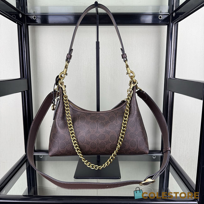 Colestore Coach Juliet Shoulder Bag 25 In Signature Canvas Maple 25x14x8cm - 1