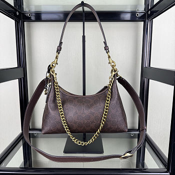 Colestore Coach Juliet Shoulder Bag 25 In Signature Canvas Maple 25x14x8cm