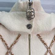 Colestore Chanel Coco Button Silk In Cashmere Zip Up Hoodie - 3