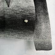 Colestore Chanel Gray Gradient Knit Top with Statement Bow - 6