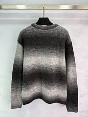 Colestore Chanel Gray Gradient Knit Top with Statement Bow - 2