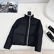 Colestore Chanel Style Fur-Collar Down Jacket Black - 4