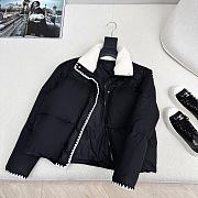 Colestore Chanel Style Fur-Collar Down Jacket Black - 3