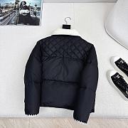 Colestore Chanel Style Fur-Collar Down Jacket Black - 2
