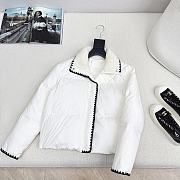 Colestore Chanel Style Fur-Collar Down Jacket White - 1