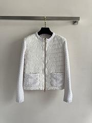 Colestore  Moncler White Padded Cotton Zip-Up Cardigan - 1