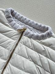 Colestore  Moncler White Padded Cotton Zip-Up Cardigan - 6