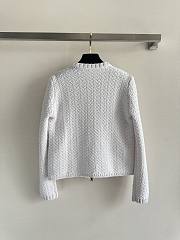Colestore  Moncler White Padded Cotton Zip-Up Cardigan - 5