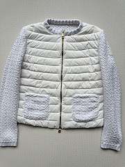 Colestore  Moncler White Padded Cotton Zip-Up Cardigan - 4
