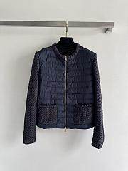 Colestore  Moncler Black Padded Cotton Zip-Up Cardigan - 1