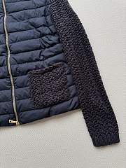 Colestore  Moncler Black Padded Cotton Zip-Up Cardigan - 5