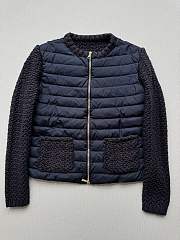 Colestore  Moncler Black Padded Cotton Zip-Up Cardigan - 4
