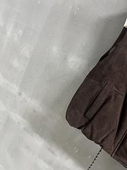 Colestore Loewe Puffer Vest in Shearling and Cotton Blend Dark Brown - 5