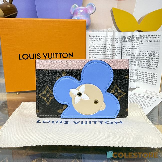 Colestore Louis Vuitton Card Holder Monogram Snowy Pearl/Blue Frost 11 x 7 x 0.5 cm - 1