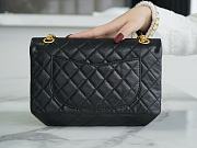 Colestore Chanel 2.55 Black Quilted Flap Bag with Paris Charms 16x24x7.5 cm - 4