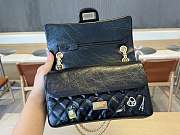 Colestore Chanel 2.55 Black Quilted Flap Bag with Paris Charms 16x24x7.5 cm - 3