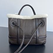 Colestore Bottega Veneta  Andiamo Small Leather Shearling Top-Handle Bag 25x22x10.5 - 2