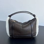 Colestore Bottega Veneta Wallace Mini Lamb Fur Top-Handle Bag 20x13x9.5cm - 1