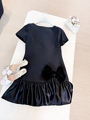 Colestore Valentino Crepe Couture Short Dress for Woman in Black  - 1