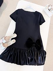 Colestore Valentino Crepe Couture Short Dress for Woman in Black  - 6