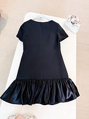 Colestore Valentino Crepe Couture Short Dress for Woman in Black  - 4