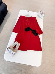 Colestore Valentino Cady Couture Short Dress With Faille Bow - 1
