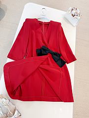 Colestore Valentino Cady Couture Short Dress With Faille Bow - 4