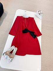 Colestore Valentino Cady Couture Short Dress With Faille Bow - 2