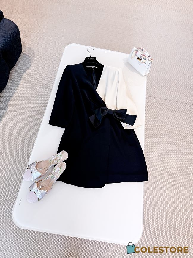 Colestore Valentino Garavani bow-detail Midi Dress Black - 1