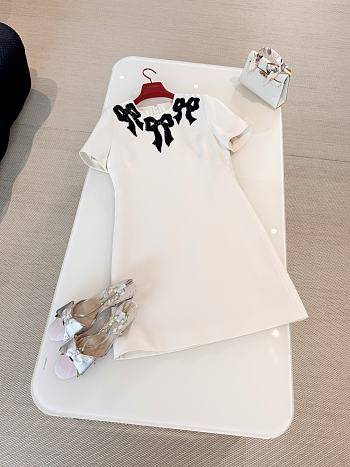 Colestore Valentino Garavani Bow Shantung Silk Mini Dress