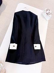 Colestore Valentino Crepe Couture Short Dress for Woman in Black/champagne - 4