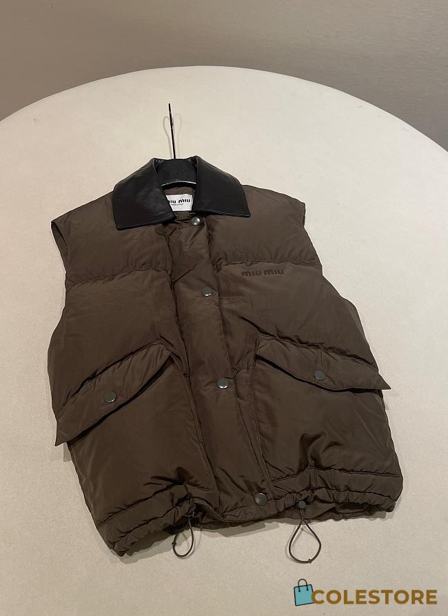 Colestore Miu Miu Military Green Recycled Polyester Gilet - 1