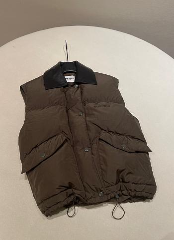 Colestore Miu Miu Military Green Recycled Polyester Gilet