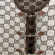 Colestore Gucci Monogram Knit Cardigan with Chain Closure Brown - 3
