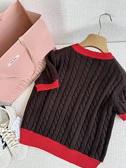Colestore Miu Miu Brown/red Wool And Cotton Sweater - 6