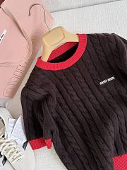 Colestore Miu Miu Brown/red Wool And Cotton Sweater - 5