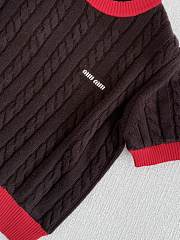 Colestore Miu Miu Brown/red Wool And Cotton Sweater - 4
