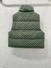 Colestore Gucci Monogram Padded Down Vest Olive Green - 6
