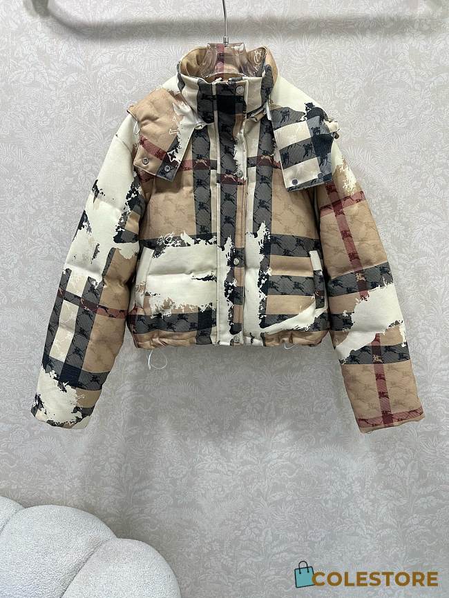 Colestore Burberry Monogram Hooded Down Jacket - 1