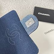 Colestore Chanel Quilted Mini Medallion Graphic Denim Blue Silver Hardware 17cm - 3