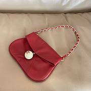 Colestore Chanel Cue Ball Foldover Bag Red Shoulder Bags 23cm - 1
