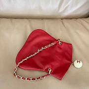 Colestore Chanel Cue Ball Foldover Bag Red Shoulder Bags 23cm - 5